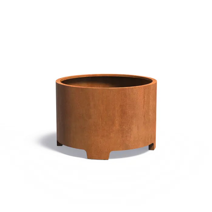 Cortenstaal Plantenbak Rond op Poten 120 x 80 cm