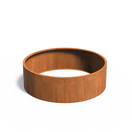 Pot de fleurs rond en acier Corten 200 x 60 cm - Sans socle