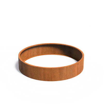 Pot de fleurs rond en acier Corten 200 x 40 cm - Sans socle