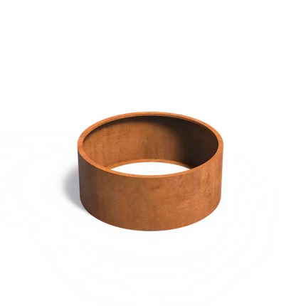 Jardinière ronde en acier Corten 150 x 60 cm - Sans fond