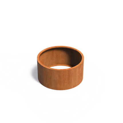 Jardinière ronde en acier Corten 120 x 60 cm - Sans fond