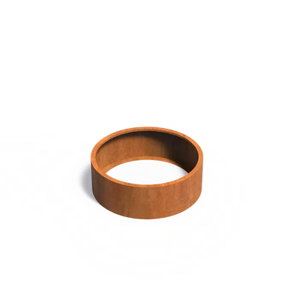 Pot de fleurs rond en acier Corten 120 x 40 cm - Sans fond