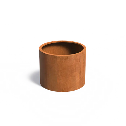 Jardinière ronde en acier Corten 100 x 80 cm - Sans fond