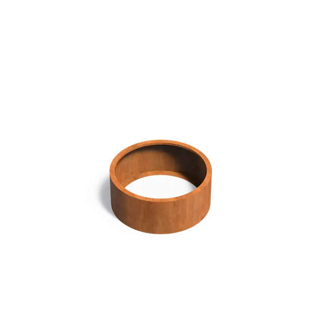 Jardinera redondo de acero Corten de 100 x 40 cm - Sin base