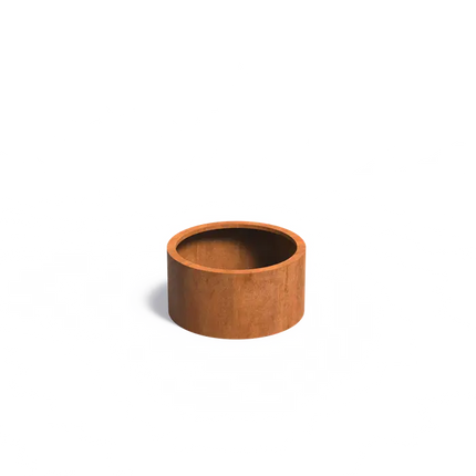Pot de fleurs rond en acier Corten 80 x 40 cm - Sans fond