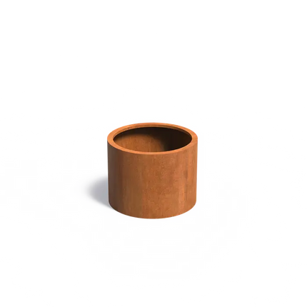 Jardinière ronde en acier Corten 80 x 60 cm - Sans fond