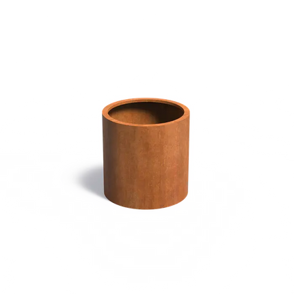 Pot de fleurs rond en acier Corten 80 x 80 cm - Sans socle