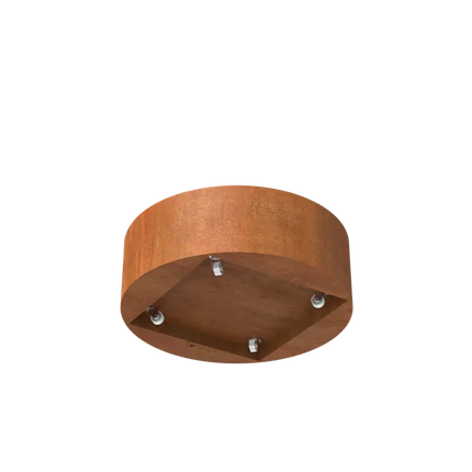 Cortenstaal Plantenbak Rond Op Wielen Ø120 x 40 cm