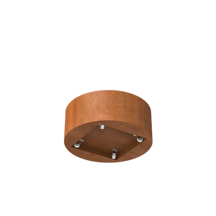 Cortenstaal Plantenbak Rond Op Wielen Ø100 x 40 cm