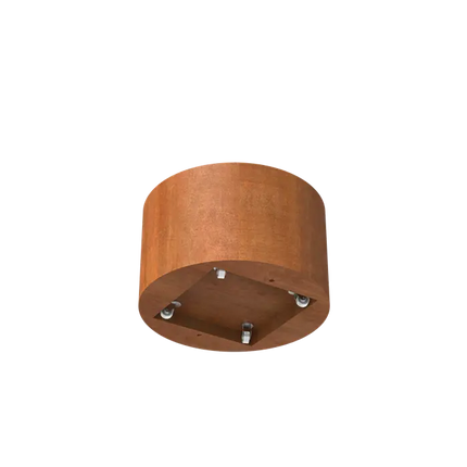 Cortenstaal Plantenbak Rond Op Wielen Ø100 x 80 cm