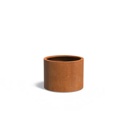 Cortenstaal plantenbak rond 80 x 60 cm - op wielen