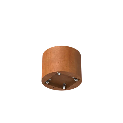 Cortenstaal plantenbak rond 80 x 60 cm - op wielen