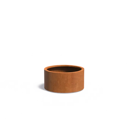 Cortenstaal Plantenbak Rond Op Wielen Ø80 x 40 cm
