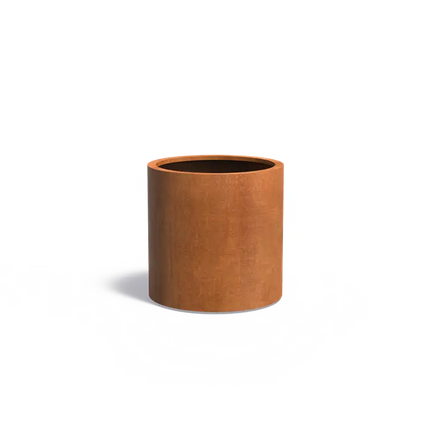 Cortenstaal Plantenbak Rond Op Wielen Ø80 x 80 cm