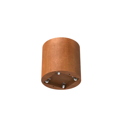 Cortenstaal Plantenbak Rond Op Wielen Ø80 x 80 cm