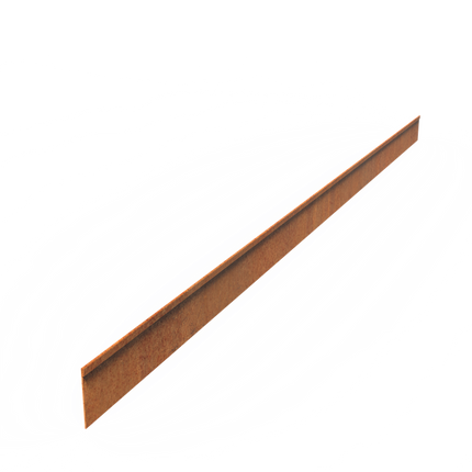 Corten Steel Border Edging - 230 x 10 cm - 5 Pieces - Flattened Top Edge - 2 mm thick