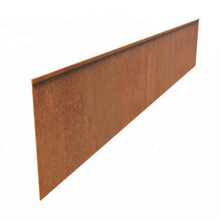 Cortenstaal Borderrand - 230 x 39 cm - 5 Stuks - Geplette Bovenrand - 2 mm dik