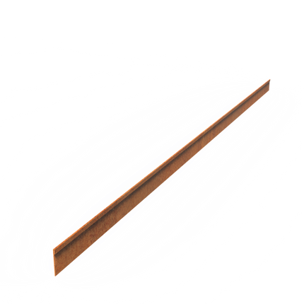 Corten Steel Border Edging - 230 x 7 cm - 20 Pieces - Flattened Top Edge - 2 mm thick