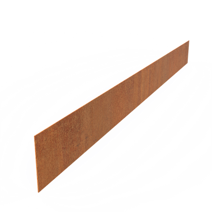 Corten stålkant - 230 x 20 cm - 5 stk. - lige overkant - 3 mm tyk
