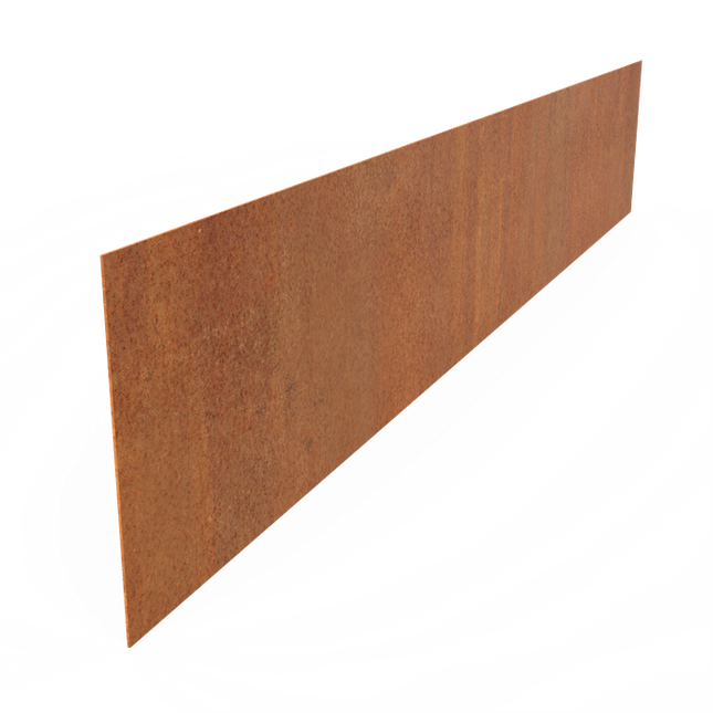 Cortenstaal Borderrand - 230 x 39 cm - 5 Stuks - Rechte Bovenrand - 3 mm dik