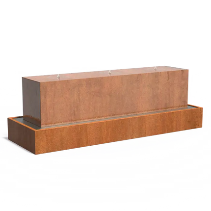 Wasserblock aus Cortenstahl, 300 x 70 x 70 cm - Block