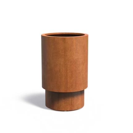 Jardinière ronde en acier Corten 70 x 110 cm