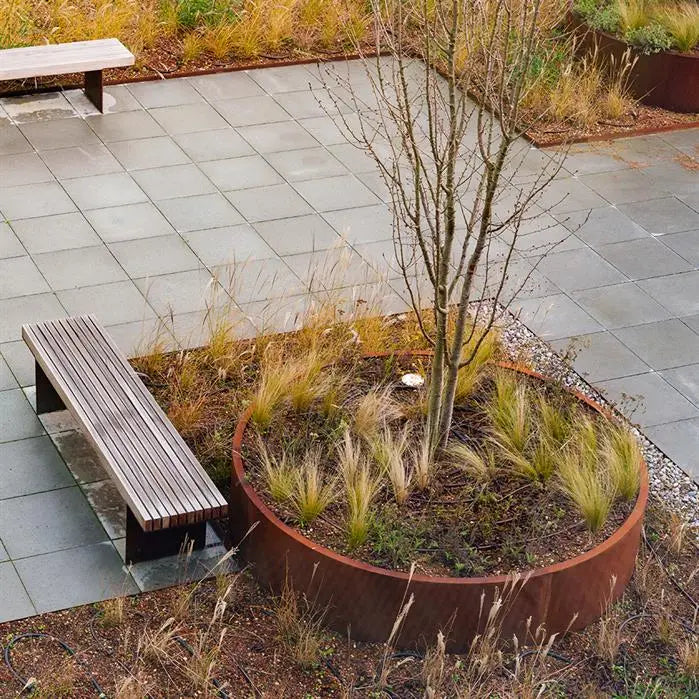 Cortenstaal Plantenbak Rond 120 x 80 cm - Zonder Bodem