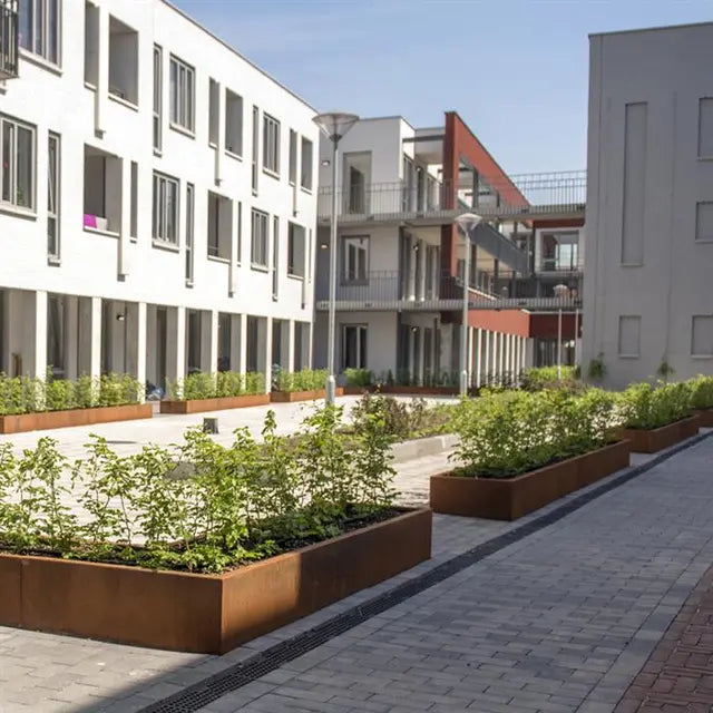 Muro di contenimento in acciaio Corten 150 x 15 x 30 cm | Bordo