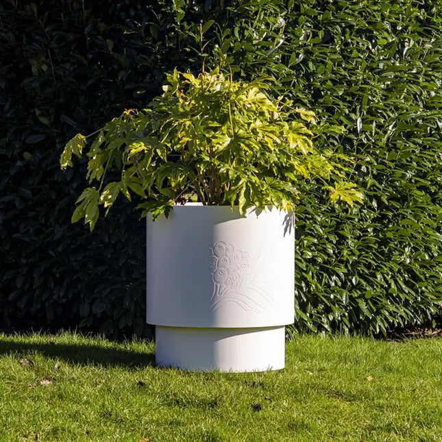 Aluminium Plantenbak Rond 120 x 60 cm - Wit