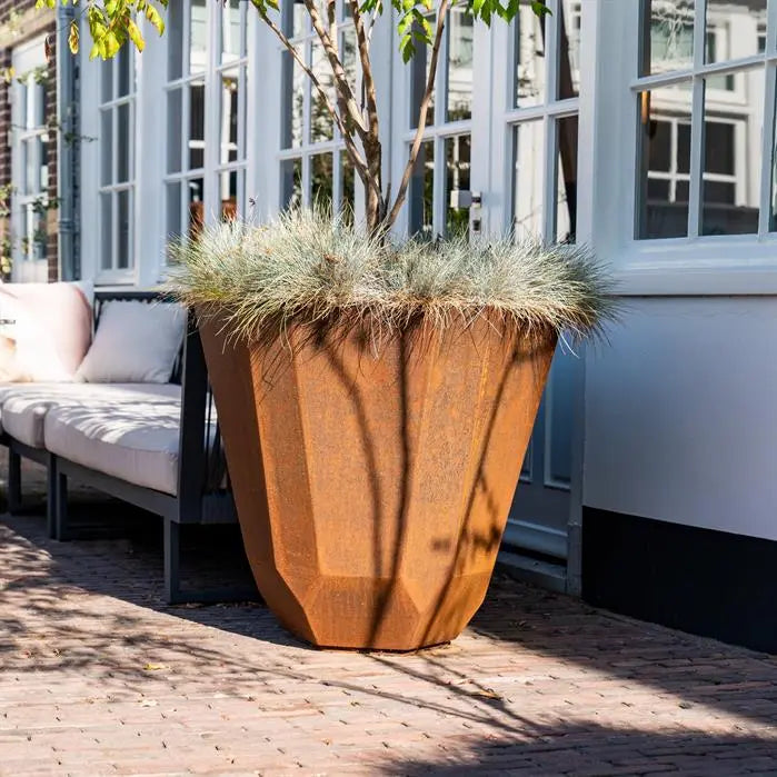 Cortenstaal Plantenbak Facet 65 x 100 cm