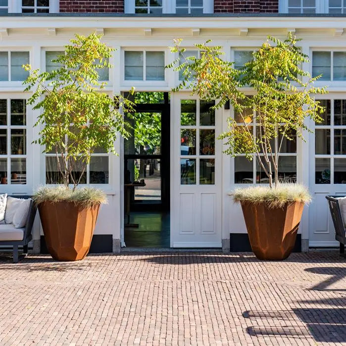 Cortenstaal Plantenbak Facet 65 x 100 cm