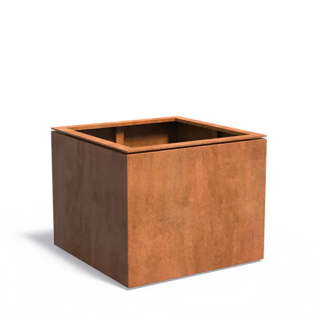 Cortenstaal Plantenbak 98 x 98 x 80 cm - Met Rand