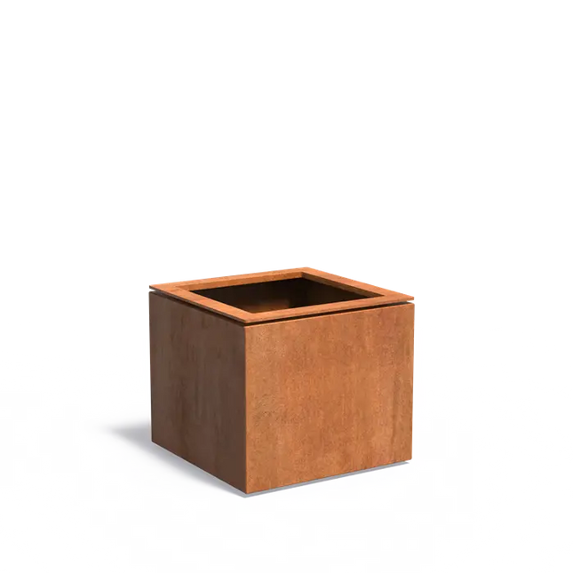 Cortenstaal Plantenbak 68 x 68 x 60 cm - Met Rand