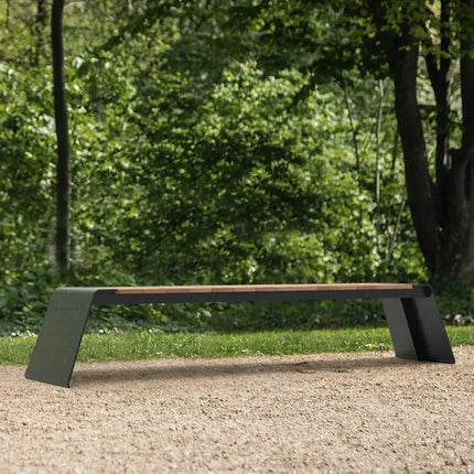 Tuinbank Gecoat Staal 230x45x45 cm - Garapa Hardhout