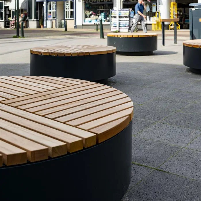 Hocker Buiten | Tuin 852 x 852 x 450 mm | Aluminium | Garapa Hardhout