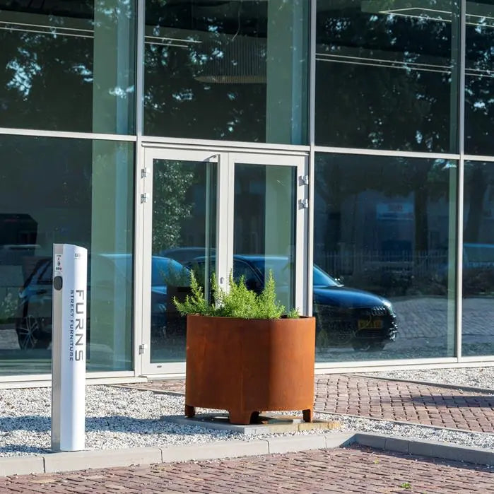 Cortenstaal Plantenbak Rond op Poten 150 x 80 cm