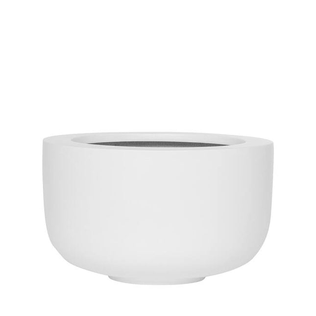 Pottery Pots Sunny M, Matte White Ø25 cm