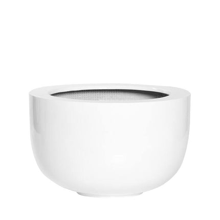 Pottery Pots Sunny M, Glossy White Ø25 cm