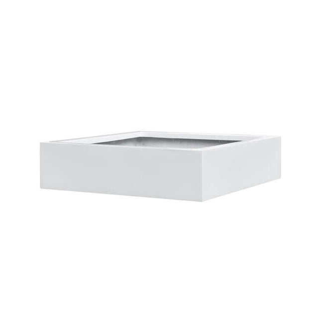 Pottery Pots Jumbo Low XXL, Glossy White 140x140x35 cm