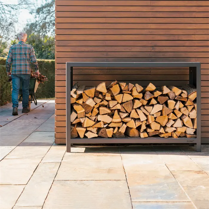 Houtopslag Staal 150 x 40 x 100 cm - Haardhout Opslag
