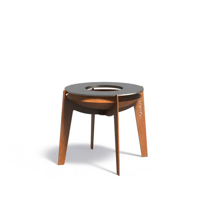 Barbacoa de acero Corten Cosa 63,5 x 63,5 x 60 cm - Plancha - Brasero