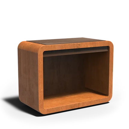 Station de cuisine extérieure en acier Corten 119 x 60 x 90 cm