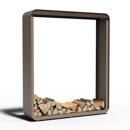 Holzaufbewahrung Aluminium 1500 x 400 x 1800 mm - Bambus