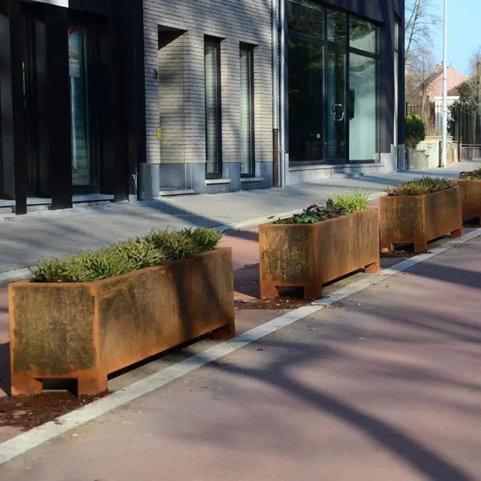 Cortenstaal Plantenbak Op Poten 120 x 40 x 80 cm