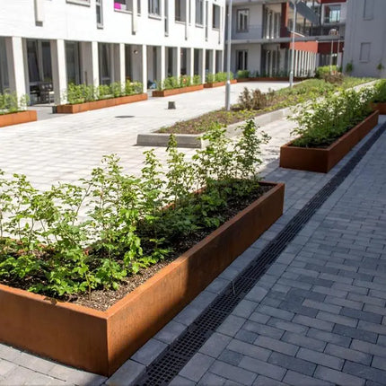 Cortenstaal Plantenbak 200 x 200 x 40 cm - Zonder bodem