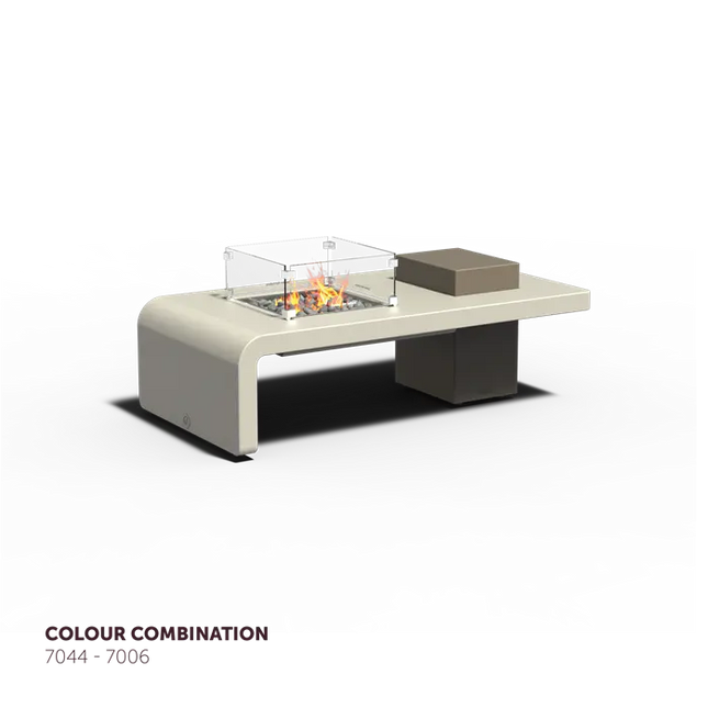 Vuurtafel Rechthoek Ibiza 150 x 77 x 41.9 cm - Aluminium Buitenhaard