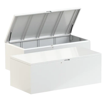 Kussenbox Wit 200 x 95 x 75 cm - Aluminium opbergbox tuinkussens