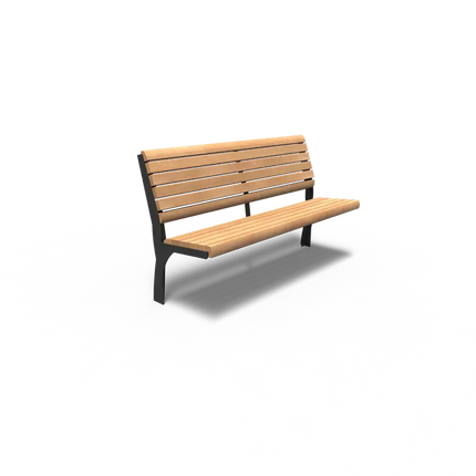 Tuinbank Gecoat Staal 150x62.5x104 cm - Garapa Hardhout