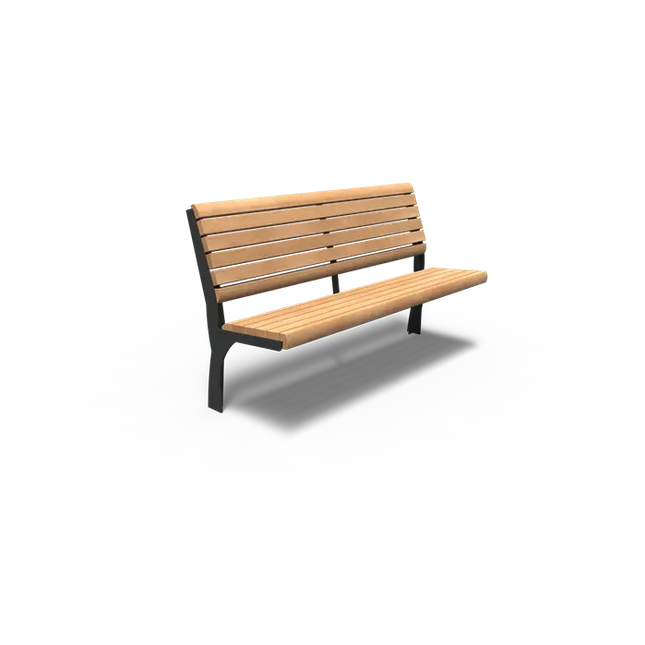 Tuinbank Gecoat Staal 150x62.5x104 cm - Garapa Hardhout