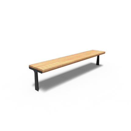 Tuinbank Gecoat Staal 230x44x62 cm - Garapa Hardhout